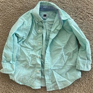 Janie and Jack light teal button down shirt, boys 18-24 months. Like new!